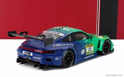 PORSCHE  911 992 GT3 R TEAM FALKEN MOTORSPORTS N 33 24h NURBURGRING 2024 JULIEN ANDLAUER - KLAUS BACHLER - SVEN MULLER - ALESSIO PICARIELLO  LIGHT GREEN BLUE