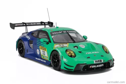 PORSCHE  911 992 GT3 R TEAM FALKEN MOTORSPORTS N 33 24h NURBURGRING 2024 JULIEN ANDLAUER - KLAUS BACHLER - SVEN MULLER - ALESSIO PICARIELLO  LIGHT GREEN BLUE