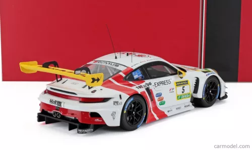 PORSCHE  911 992 GT3 R TEAM HERBERTH MOTORSPORT N 5 24h NURBURGRING 2024 ROBERT RENAUER - VINCENT KOLB - DENNIS OLSEN - MATT CAMPBELL  WHITE RED