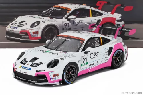 PORSCHE  911 992-2 GT3 TEAM PADERBORN N 91 PORSCHE CARRERA CUP GERMANY SEASON 2025 GIANLUCA TUCCAROGLU  WHITE PINK