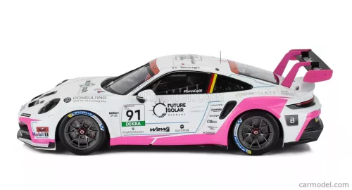 PORSCHE  911 992-2 GT3 TEAM PADERBORN N 91 PORSCHE CARRERA CUP GERMANY SEASON 2025 GIANLUCA TUCCAROGLU  WHITE PINK
