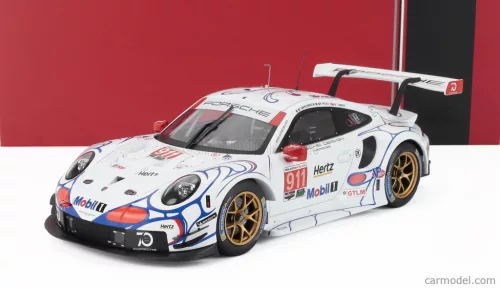PORSCHE  911 991 RSR TEAM PORSCHE GT N 911 WINNER GTLM CLASS PETIT LE MANS 2018 PATRICK PILET - NICK TANDY - FREDERIC MAKOWIECKI  WHITE