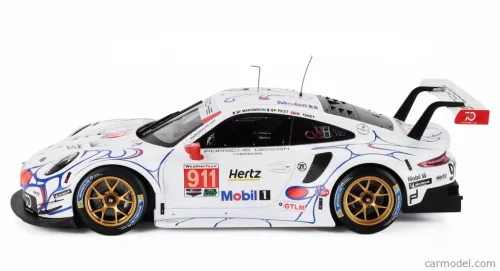 PORSCHE  911 991 RSR TEAM PORSCHE GT N 911 WINNER GTLM CLASS PETIT LE MANS 2018 PATRICK PILET - NICK TANDY - FREDERIC MAKOWIECKI  WHITE