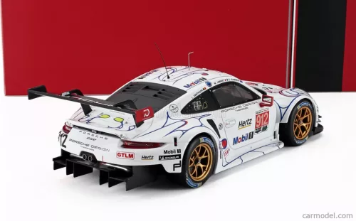 PORSCHE  911 991 RSR PORSCHE GT TEAM N 912 2nd GTLM-CLASS PETIT LE MANS 2018 EARL BAMBER - LAURENS VANTHOOR - MATHIEU JAMINET  WHITE