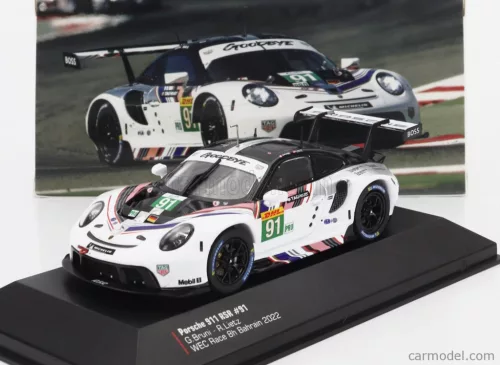 PORSCHE  911 RSR-19 GOODBYE TEAM PORSCHE GT N 91 LAST RACE WEC 8h BAHRAIN 2022 GIANMARIA BRUNI - RICHARD LIETZ  WHITE BLACK