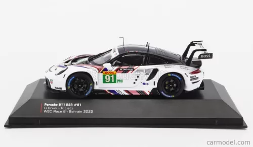PORSCHE  911 RSR-19 GOODBYE TEAM PORSCHE GT N 91 LAST RACE WEC 8h BAHRAIN 2022 GIANMARIA BRUNI - RICHARD LIETZ  WHITE BLACK