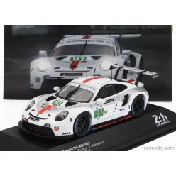   PORSCHE  911 991-2 4.2L TEAM PORSCHE GT N 91 WINNER LMGTE PRO CLASS 24h LE MANS 2022 GIANMARIA BRUNI - RICHARD LIETZ - FREDERIC MAKOWIECKI  WHITE GREY RED