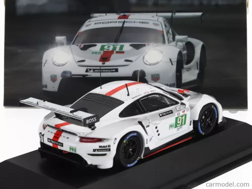 PORSCHE  911 991-2 4.2L TEAM PORSCHE GT N 91 WINNER LMGTE PRO CLASS 24h LE MANS 2022 GIANMARIA BRUNI - RICHARD LIETZ - FREDERIC MAKOWIECKI  WHITE GREY RED