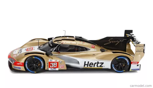 PORSCHE  963 9RD 4.6L TURBO V8 TEAM HERTZ JOTA N 38 24h LE MANS 2023 ANTONIO FELIX DA COSTA - WILL STEVENS - YIFEI YE  GOLD MET WHITE
