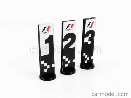 ACCESSORIES  F1  WORLD CHAMPION PLATE PIT BOARD - 1st - 2nd - 3rd PLACE  GREY BLACK YELLOW