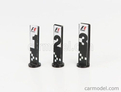 ACCESSORIES  F1  WORLD CHAMPION PLATE PIT BOARD - 1st - 2nd - 3rd PLACE  GREY BLACK YELLOW