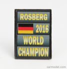 ACCESSORIES  F1  WORLD CHAMPION PLATE PIT BOARD - MERCEDES GP W07 HYBRID AMG PETRONAS N 6 SEASON 2016 NICO ROSBERG  GREY BLACK YELLOW
