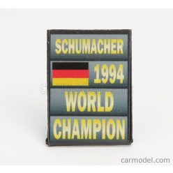   ACCESSORIES  F1  WORLD CHAMPION PLATE PIT BOARD - BENETTON B194 FORD MILD SEVEN N 5 SEASON 1994 MICHAEL SCHUMACHER  GREY BLACK YELLOW