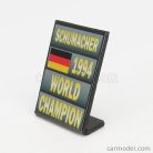 ACCESSORIES  F1  WORLD CHAMPION PLATE PIT BOARD - BENETTON B194 FORD MILD SEVEN N 5 SEASON 1994 MICHAEL SCHUMACHER  GREY BLACK YELLOW
