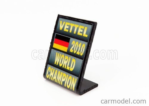 ACCESSORIES  F1  WORLD CHAMPION PLATE PIT BOARD - RED BULL RB5 RED BULL N 5 SEASON 2010 SEBASTIAN VETTEL  GREY BLACK YELLOW