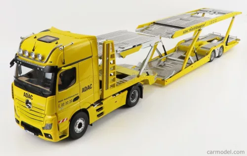 MERCEDES BENZ  ACTROS 2 1863 GIGASPACE 4x2 MIRRORCAM TRUCK ADAC CAR TRANSPORTER 2018  YELLOW BLACK
