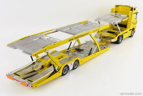MERCEDES BENZ  ACTROS 2 1863 GIGASPACE 4x2 MIRRORCAM TRUCK ADAC CAR TRANSPORTER 2018  YELLOW BLACK