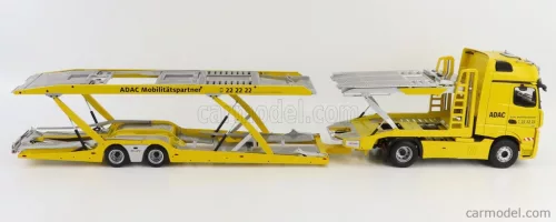 MERCEDES BENZ  ACTROS 2 1863 GIGASPACE 4x2 MIRRORCAM TRUCK ADAC CAR TRANSPORTER 2018  YELLOW BLACK