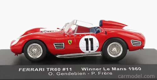 FERRARI  250TR TESTAROSSA 3.0L V12 SPIDER TEAM SCUDERIA FERRARI SPA N 11 WINNER 24h LE MANS 1960 P.FRERE - O.GENDEBIEN