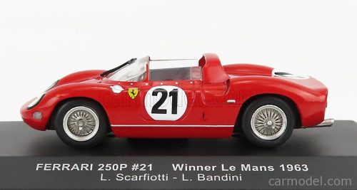 FERRARI 250P SPIDER 3.0L V12 TEAM FERRARI SPA SEFAC N 21 WINNER 24h LE MANS 1963 L.SCARFIOTTI - L.BANDINI