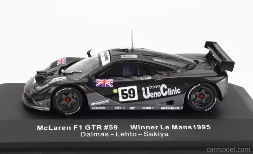 McLAREN  F-1 GTR UENO CLINIC N 59 WINNER 24h LE MANS 1995 (night version) Y.DALMAS - M.SEKIYA - J-J.LEHTO  BLACK MET GREY