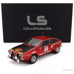   ALFA ROMEO  ALFETTA GT GR.2 (night version) N 6 WINNER RALLY ISOLA D'ELBA 1975 AMILCARE BALLESTRIERI - ENRICO GIGLI  RED BLACK