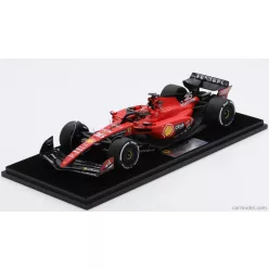   FERRARI  F1  SF-23 TEAM SCUDERIA FERRARI N 16 4th SINGAPORE GP 2023 CHARLES LECLERC - CON VETRINA - WITH SHOWCASE  RED BLACK