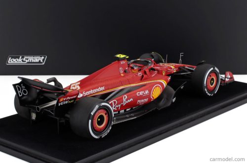 FERRARI  F1  SF-24 TEAM SCUDERIA FERRARI N 55 WINNER AUSTRALIAN GP 2024 CARLOS SAINZ - CON VETRINA - WITH SHOWCASE  RED BLACK