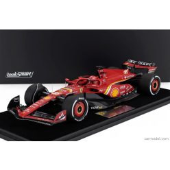   FERRARI  F1  SF-24 TEAM SCUDERIA FERRARI N 16 2nd AUSTRALIAN GP 2024 CHARLES LECLERC - CON VETRINA - WITH SHOWCASE  RED BLACK