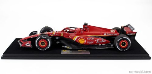 FERRARI  F1  SF-24 TEAM SCUDERIA FERRARI N 16 2nd AUSTRALIAN GP 2024 CHARLES LECLERC - CON VETRINA - WITH SHOWCASE  RED BLACK