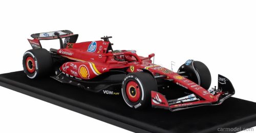 FERRARI  F1  SF-24 TEAM SCUDERIA FERRARI N 16 WINNER ITALY MONZA GP 2024 CHARLES LECLERC - CON VETRINA - WITH SHOWCASE  RED WHITE YELLOW