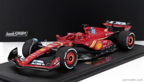 FERRARI  F1  SF-24 TEAM SCUDERIA FERRARI N 16 WINNER AUSTIN USA GP 2024 CHARLES LECLERC - CON VETRINA - WITH SHOWCASE  RED WHITE BLACK