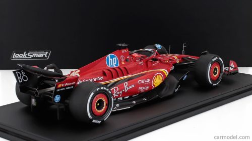 FERRARI  F1  SF-24 TEAM SCUDERIA FERRARI N 16 WINNER AUSTIN USA GP 2024 CHARLES LECLERC - CON VETRINA - WITH SHOWCASE  RED WHITE BLACK