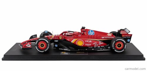 FERRARI  F1  SF-24 TEAM SCUDERIA FERRARI N 16 WINNER AUSTIN USA GP 2024 CHARLES LECLERC - CON VETRINA - WITH SHOWCASE  RED WHITE BLACK