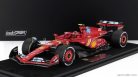 FERRARI  F1  SF-24 TEAM SCUDERIA FERRARI N 55 2nd ABU DHABI GP 2024 CARLOS SAINZ - LAST FERRARI RACE  - CON VETRINA - WITH SHOWCASE  RED WHITE BLACK