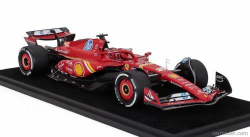 FERRARI  F1  SF-24 TEAM SCUDERIA FERRARI N 16 3rd ABU DHABI GP 2024 CHARLES LECLERC - CON VETRINA - WITH SHOWCASE  RED WHITE BLACK