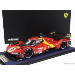   FERRARI  499P 3.0L TURBO V6 TEAM FERRARI AF CORSE N 51 WINNER 24h LE MANS 2023 ALESSANDRO PIER GUIDI - JAMES CALADO - ANTONIO GIOVINAZZI  RED YELLOW BLACK