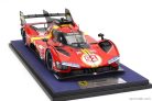 FERRARI  499P 3.0L TURBO V6 TEAM FERRARI AF CORSE N 51 WINNER 24h LE MANS 2023 ALESSANDRO PIER GUIDI - JAMES CALADO - ANTONIO GIOVINAZZI  RED YELLOW BLACK
