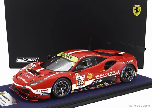FERRARI  488 GTE EVO 3.9L TURBO V8 TEAM RICHARD MILLE AF CORSE N 83 24h LE MANS 2023 LUIS PEREZ COMPANC - ALESSIO ROVERA - LILOU WADOUX  RED