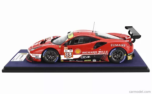 FERRARI  488 GTE EVO 3.9L TURBO V8 TEAM RICHARD MILLE AF CORSE N 83 24h LE MANS 2023 LUIS PEREZ COMPANC - ALESSIO ROVERA - LILOU WADOUX  RED
