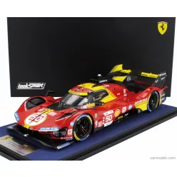   FERRARI  499P 3.0L TURBO V6 TEAM FERRARI AF CORSE N 50 WINNER 24h LE MANS 2024 ANTONIO FUOCO - MIGUEL MOLINA - NICKLAS NIELSEN  RED YELLOW BLACK