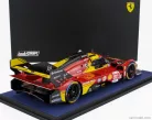 FERRARI  499P 3.0L TURBO V6 TEAM FERRARI AF CORSE N 51 3rd 24h LE MANS 2024 ALESSANDRO PIER GUIDI - JAMES CALADO - ANTONIO GIOVINAZZI  RED YELLOW BLACK