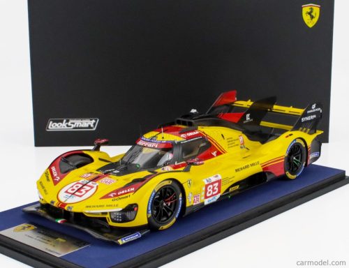 FERRARI  499P 3.0L TURBO V6 TEAM AF CORSE N  83 24h LE MANS 2024 ROBERT KUBICA - ROBERT SHWARTZMAN - YIFEI YE  YELLOW RED