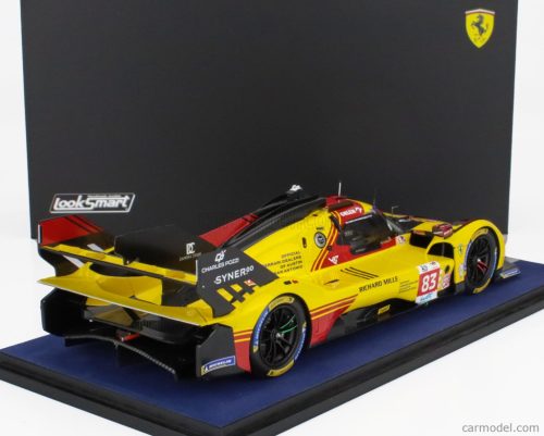 FERRARI  499P 3.0L TURBO V6 TEAM AF CORSE N  83 24h LE MANS 2024 ROBERT KUBICA - ROBERT SHWARTZMAN - YIFEI YE  YELLOW RED
