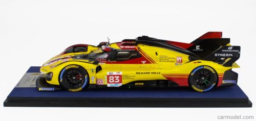 FERRARI  499P 3.0L TURBO V6 TEAM AF CORSE N  83 24h LE MANS 2024 ROBERT KUBICA - ROBERT SHWARTZMAN - YIFEI YE  YELLOW RED