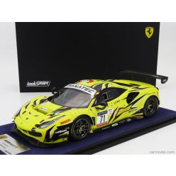   FERRARI  488 GT3 EVO 3.9L TURBO V8 TEAM IRON LYNX N 71 3rd 24h SPA 2022 ANTONIO FUOCO - DAVIDE RIGON - DANIEL SERRA - CON VETRINA - WITH SHOWCASE
