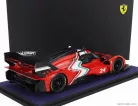 FERRARI  499P 3.0L TURBO V6 N 24 MODIFICATA LAUNCH VERSION 2024 - CON VETRINA - WITH SHOWCASE  RED WHITE BLACK