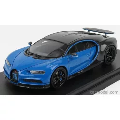   BUGATTI  CHIRON SPORT N 16 WING UP 2019  GREY CARBON - FRENCH RACING BLUE