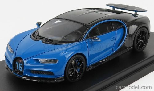 BUGATTI  CHIRON SPORT N 16 WING UP 2019  GREY CARBON - FRENCH RACING BLUE