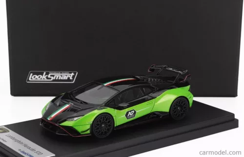LAMBORGHINI  HURACAN STO LP640-2 N 10 ITALIAN STRIPE 2023 - 10th ANNIVERSARY  GREEN BLACK
